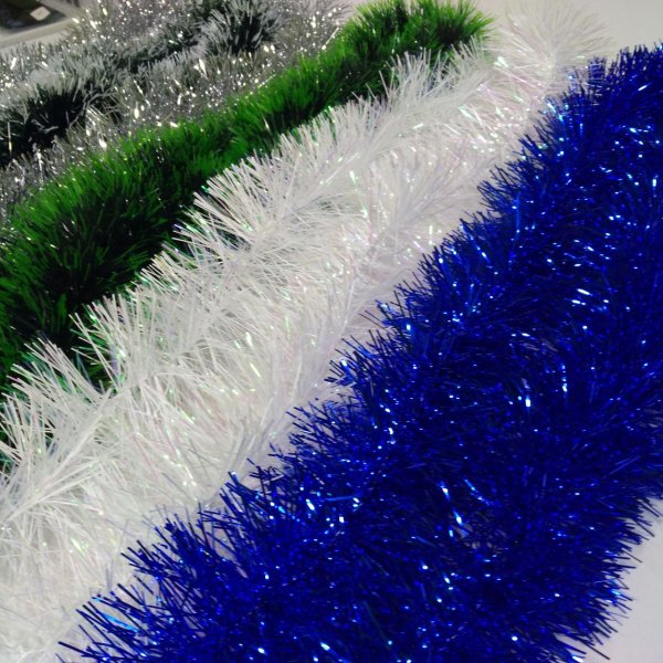 Новогодняя мишура  Magic 2 метра, пушистая на проволоке / Цвет МИКС